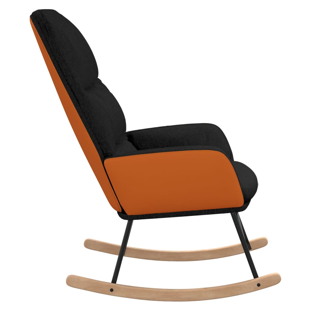 Rocking Chair Black Fabric