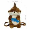 Cute Otter Holding Fish Plush Backpacks Kawaii Girls Trendy Single-Shoulder Bag Adorable Casual Student Bag For Girlfriend Gift