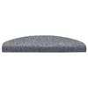 Tapis d'escalier - vidaXL - 15 pcs - 65 x 21 x 4 cm - Gris clair - Synthétique