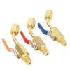 Air Conditioning Refrigerant Angled Compact Ball Valve Brass for R134A R410A R22 and R12 Charging Hoses Or Manifold