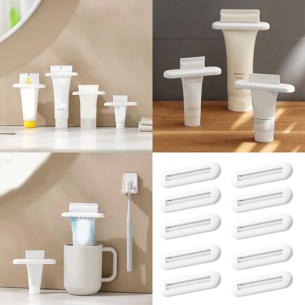 10Pcs Toothpaste Tube Squeezer Roller Easy To Operate for Family with Children Or Elderly Keep Bathroom Countertops Neat