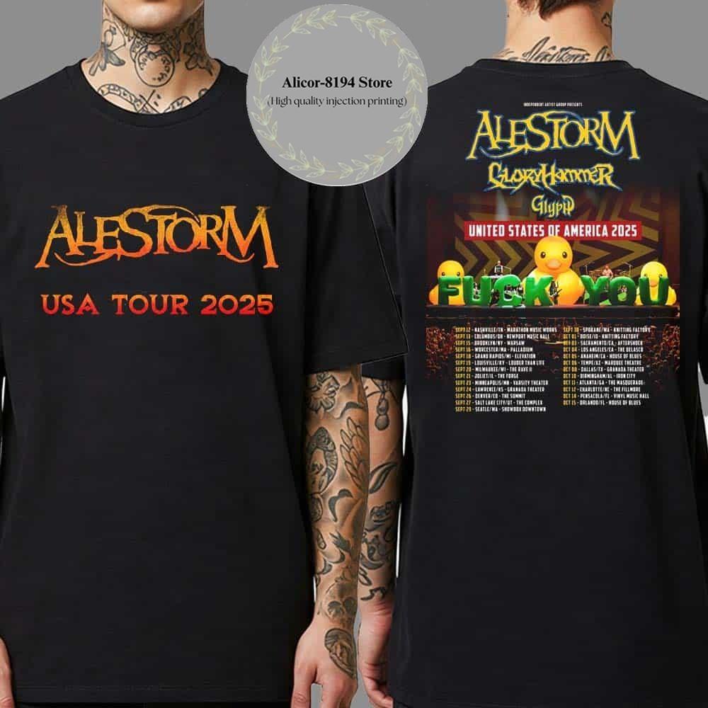 

Alestorm United Sates Of America 2025 Tour Dates List T Shirt L