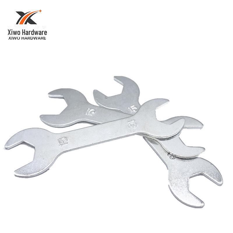 Simple Galvanized Single-Head Open-End Wrench - Thin Disposable Small Tool