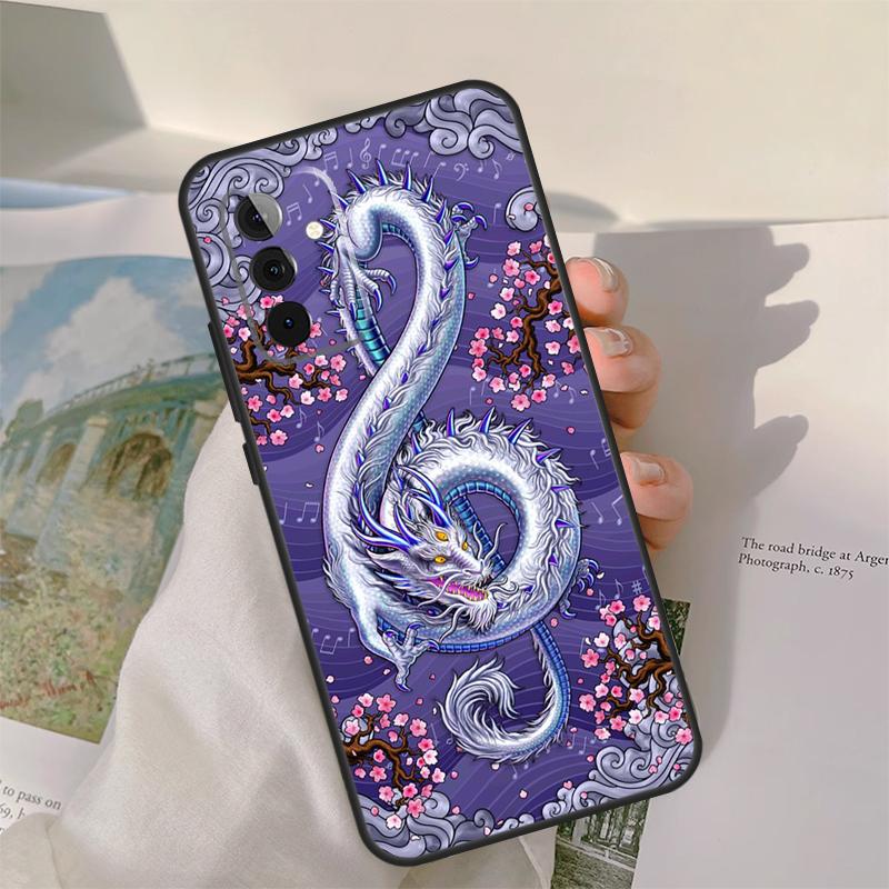 Japanese Dragon Case For Samsung Galaxy A13 A33 A53 A34 A54 A14 A15 A16 A26 A36 A56 A12 A32 A52 A06 A35 A55