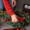 100/1Pcs Artificial Berries Red Cherry Stamen Fake Berries Pearl Beads DIY Christmas Wreath New Year Party Gifts Decorations