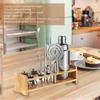 Easy Storage Bar Tool Organizer Wood Bartender Set Stand Portable Bartending Tool Holder  Home
