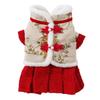 Festive Floral Cat Dress New Celebration Pet Outfit Dog Costume Small Animal Apparel