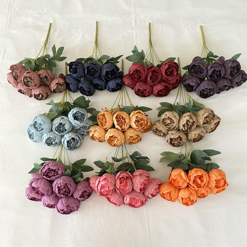 With Peony Bouquet 7 Heads For Indoor Outdoor Decoration And Gift Events