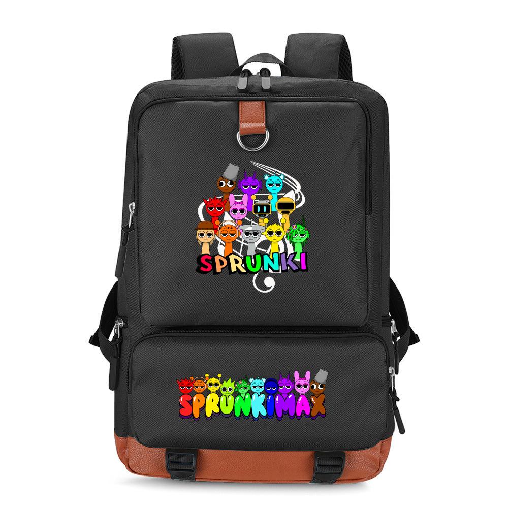 Srunki Backpack Multifunctional Large Capacity Business Backpack Lightweight Burden Reduction Primary and Secondary School Student Bag