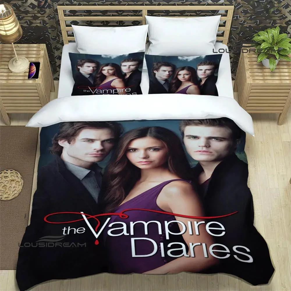

The Vampire Diaries Damon salvatore Bedding Sets exquisite bed supplies set duvet cover bed comforter set bedding birthday gift EU SK(260*220cm)3pcs