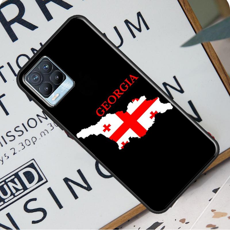 Georgia Flag Back Case For Realme 8i 8 Pro GT Neo 2 Master C15 C21 Coque For OnePlus 8T 9R Nord2 9 Pro