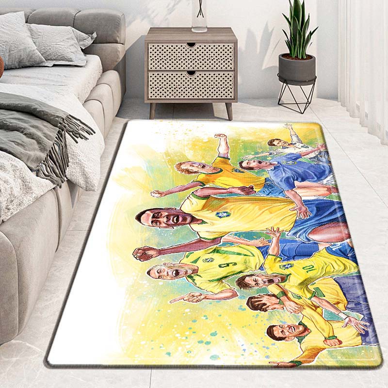 Kober s fotbalovým vzorem Kuchyňská rohožka Rohožka ke dveřím Dekorace podlahy v ložnici Koberec do obývacího pokoje Koupelna Dětský protiskluzový koberec Alfombra