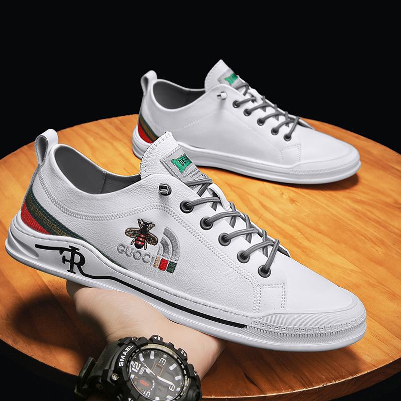 

Casual fashion board shoes trend versatile work leather shoes high sense lazy shoes 39