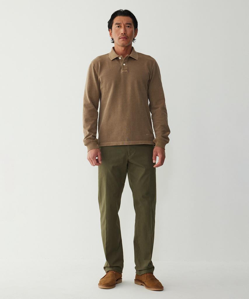 MAN ON THE BOON Washed Straight Chino Pants_Olive 4715304028