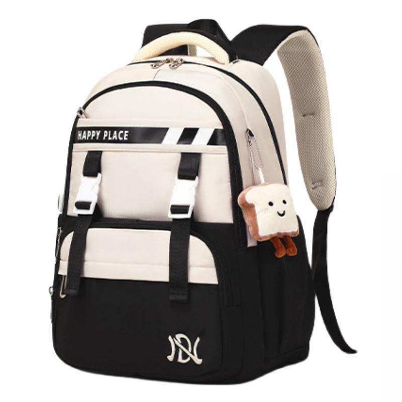 Letnie nowe wysokiej jakości torby szkolne dla dziewcząt do szkoły średniej, oddychające, o dużej pojemności, torba na książki dla studentów uniwersytetu, modny plecak nylonowy z zawieszką