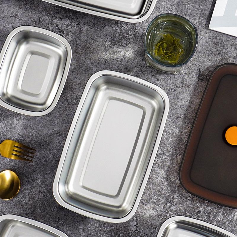 Recipiente din oțel inoxidabil pentru alimente, cutie de prânz bento din metal rezistentă la scurgeri, cu capace sigilate. Aport sănătos fără BPA pentru copii și adulți