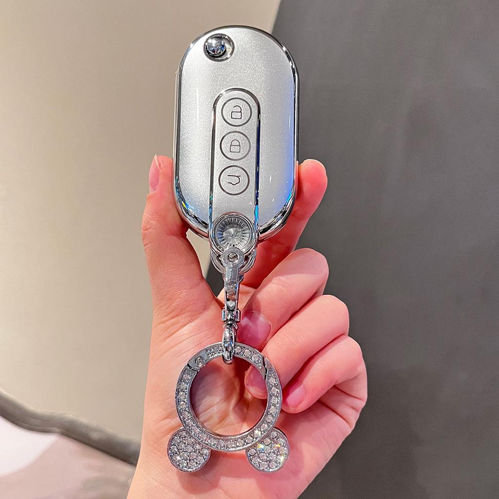 Tpu Car Key Case Cover Shell For Sgmw Mini Wuling Bingo Airev For Baojun Kiwi Ev Remote Car Key Holder Keychian Accessories