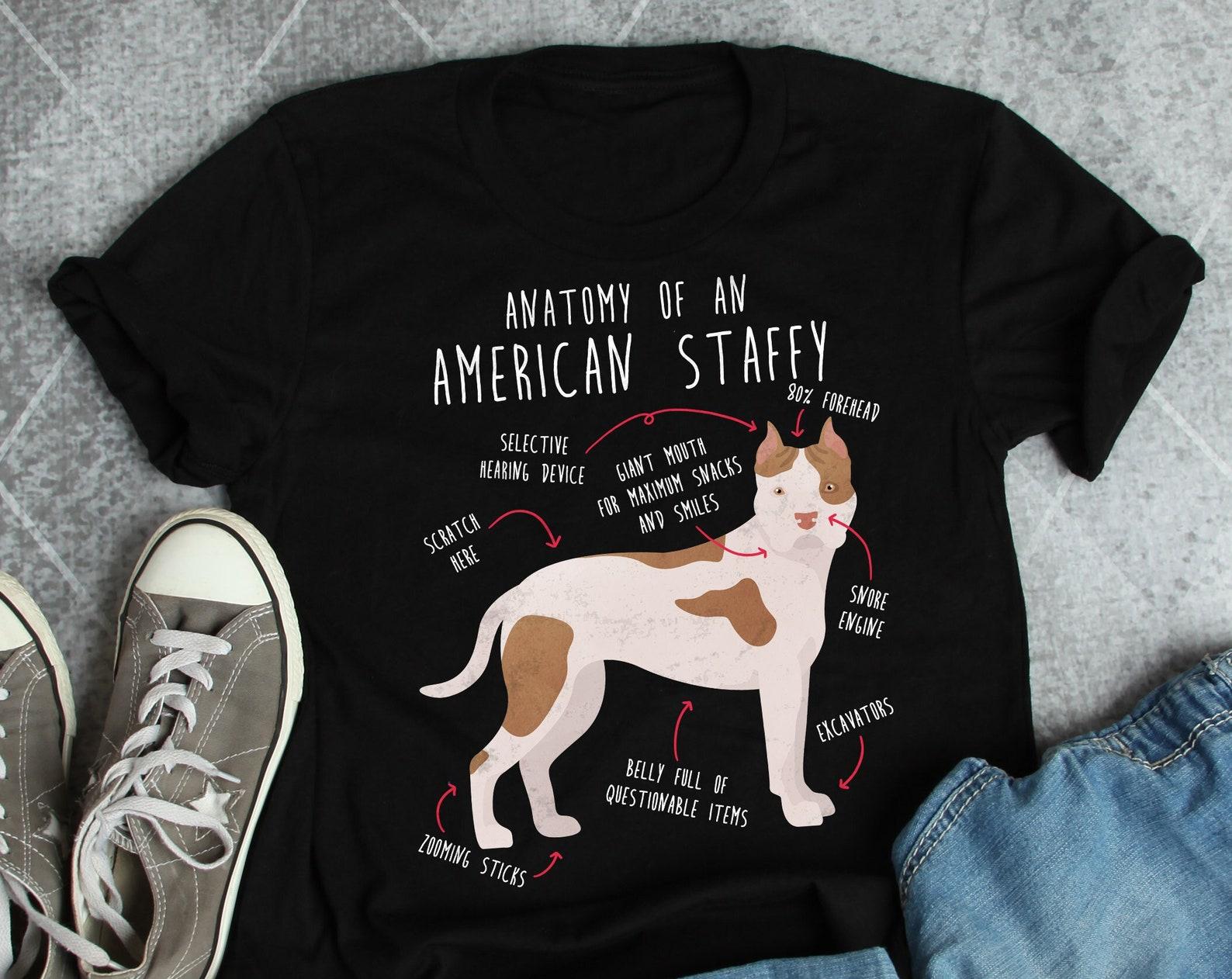 American Staffordshire Terrier Shirt, , Funny Dog Lover Gift, Cute Amstaff T-shirt, Fawn Staffy Tshirt, Pet Tee, Dog Mom, Dog Dad 140