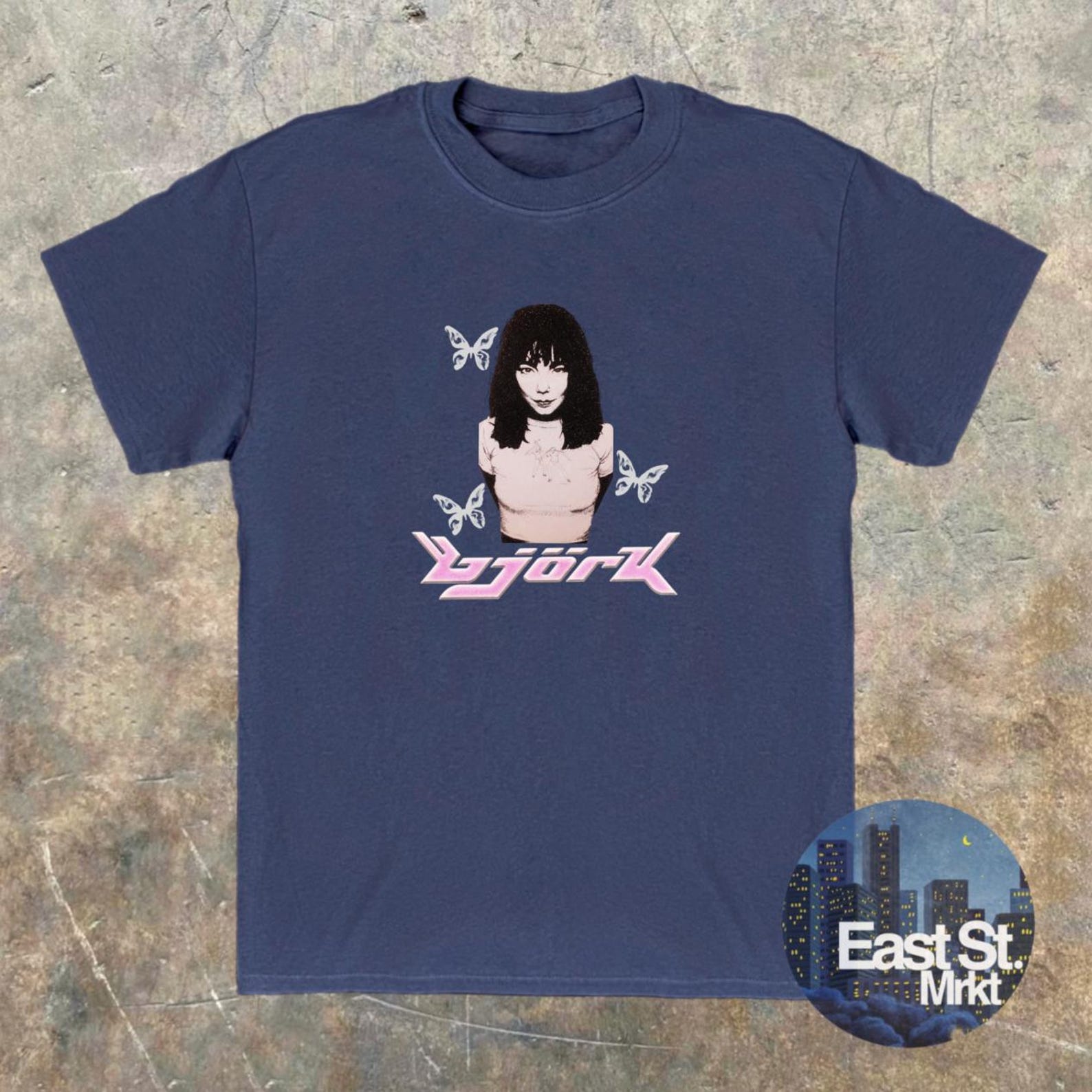 Bjork Butterfly T-Shirt: Vintage 90s Style Music Tee XL