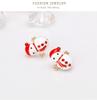 Women Christmas Snowman Ear Studs Cute Cartoon Earrings Jewelry Ornaments for Ladies
