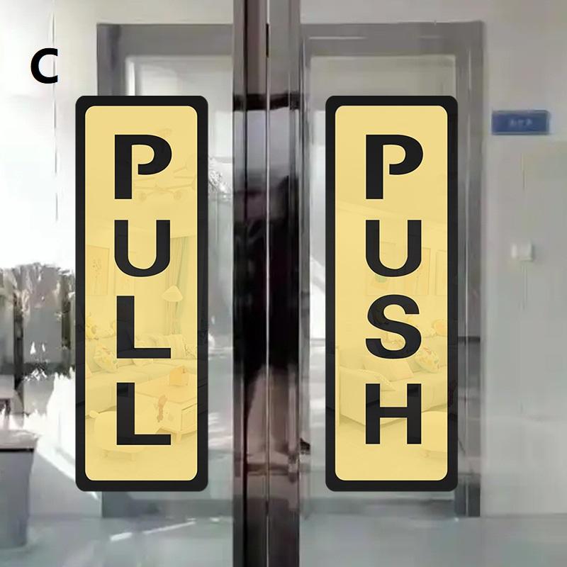 Naklejka na drzwi okienne push-pull Akrylowy klej Znak na drzwi przesuwne Łatwa do odklejenia do sklepu Hotel Biuro Dekoracja kierunku wejścia