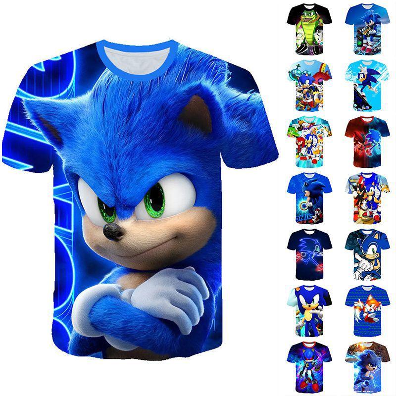 Stylish Sonic The Hedgehog Kids T-shirt With Colorful Cartoon Design For Boys And Girls