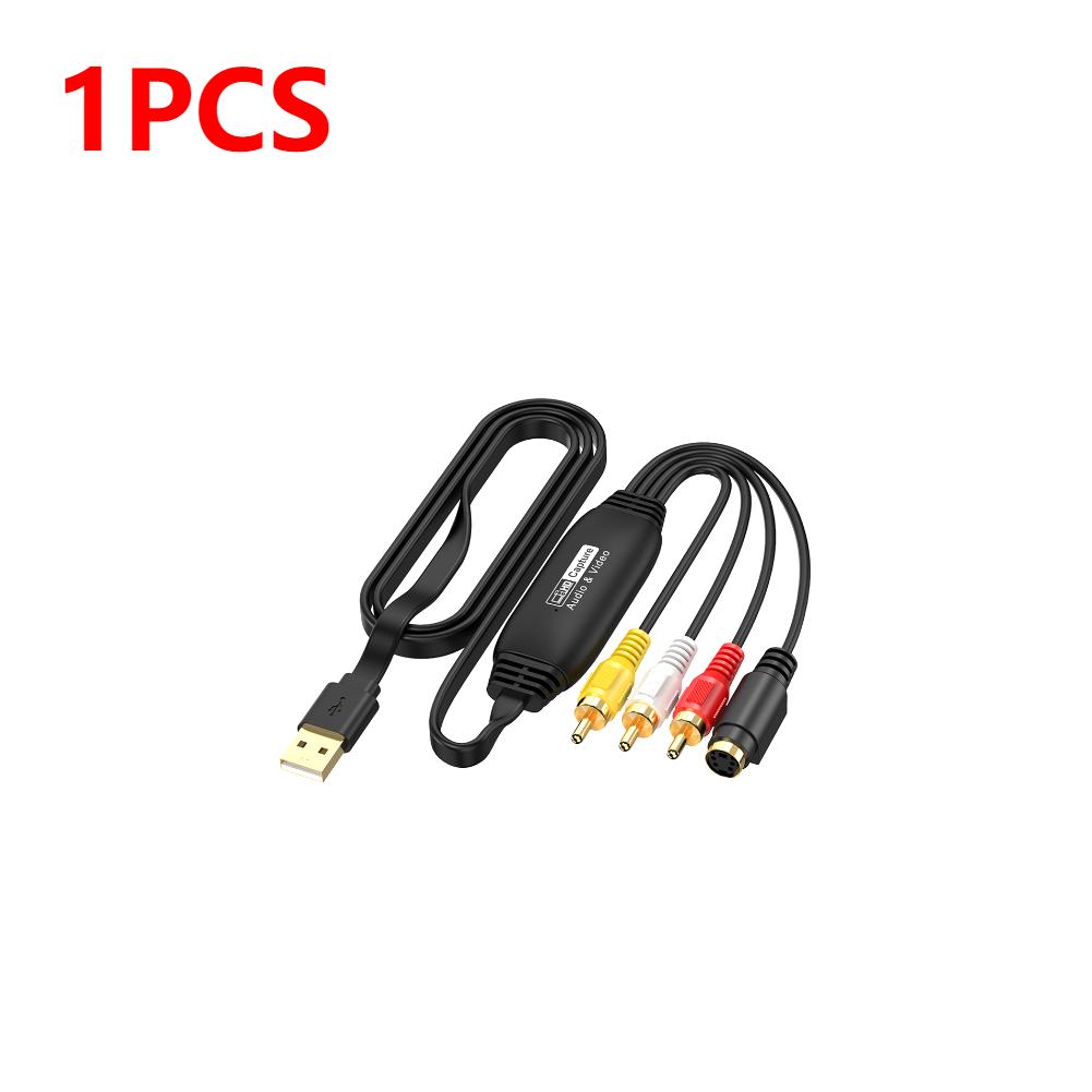 

1-5PCS USB 2.0 Video Capture Card VHS TV DVD VCR RCA to USB Video Capture Device VHS to Digital Converter for Mac PC