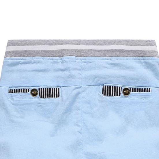 Sommer Herren Elastischer Bund Einfarbig Allround Taschen Kordelzug Mittelhohe Shorts für den Urlaub