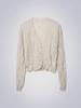 Haus072C Crease Pearl Cardigan Light Beige