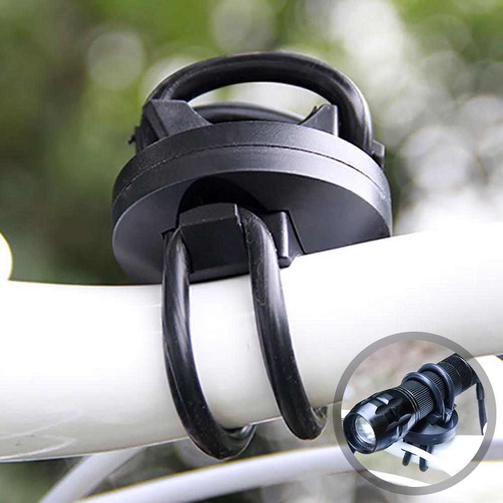 1Pc 360 ° Rotating Handle Clip Bicycle Light Clip Bracket, Suitable for LED Flashlight Mountain Bike Front Flash Bracket