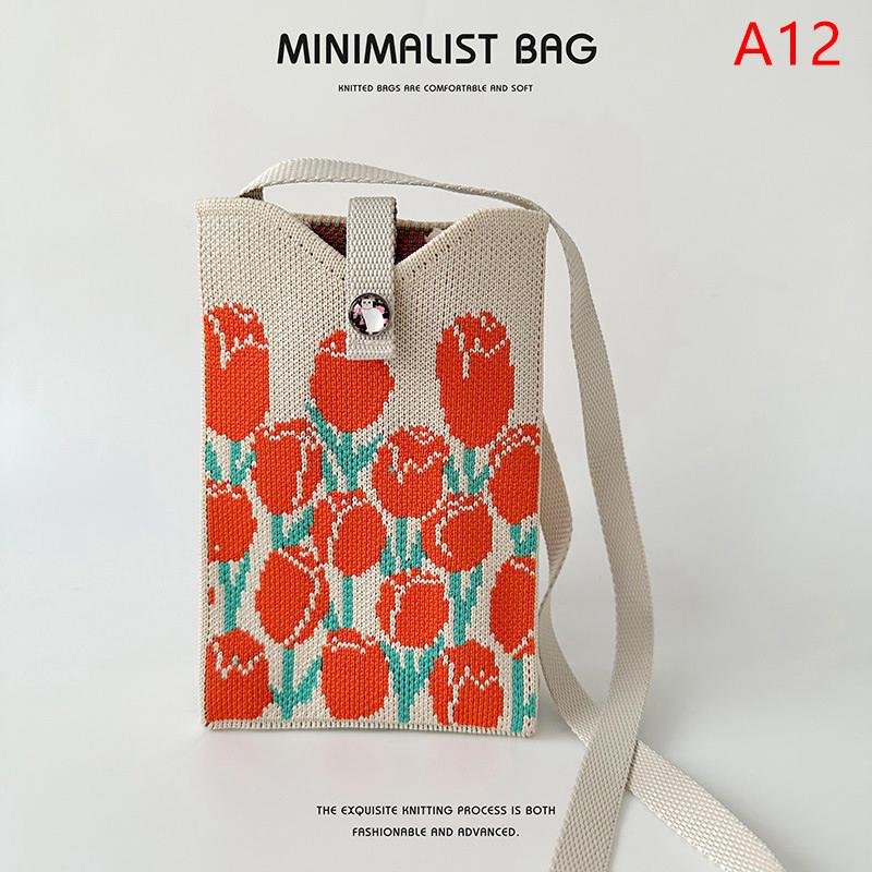 Мини Сумка для Мобильного Телефона Вязаные Сумки через Плечо Кроссбоди Портативный Маленький Плетеный Кошелек для Монет Универсальная Сумка для Женщин 676₽