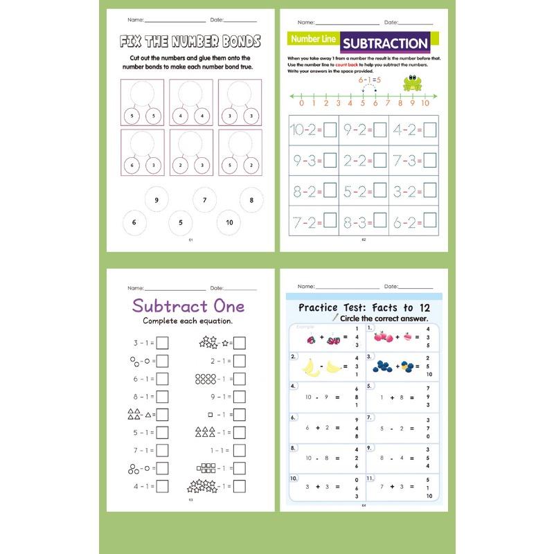 Within 10 Addition Subtraction Math Exercise Book For Kindergarten To First Grade