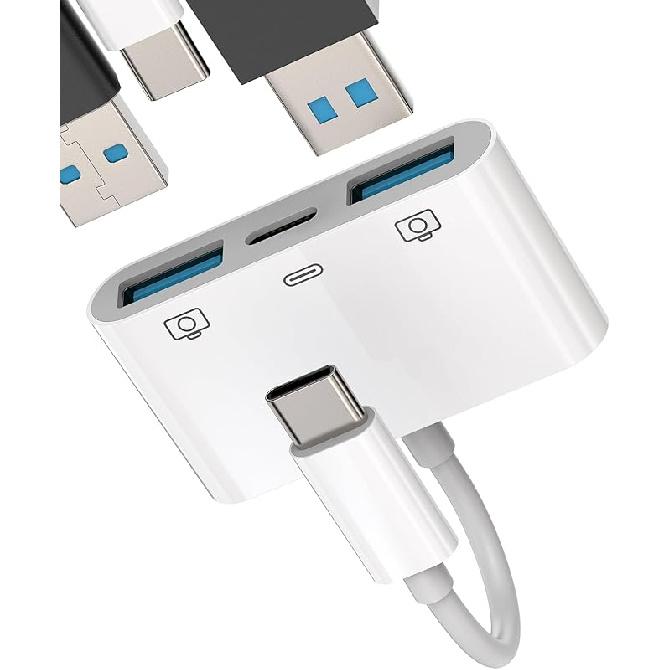 USB-C to USB A Adapter 3.0 OTG Cable Accessories Type Thunderbolt Port Mouse Hub for Galaxy S23 Ultra Note10 Plus S10 LG Pixel MacBook Apple IPhone15