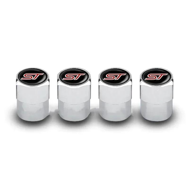 Cjafuz1 4PCS Car Wheel Tire Valve Stem Caps Airtight Cover For Ford ST Line Focus X 2 3 Mondeo Fiesta Kuga MK2 MK3 MK4 Tyre Accessories
