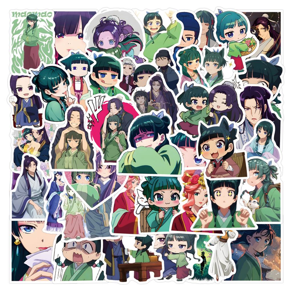 60 Pezzi Maomao Apothecary Diaries Adesivi Jinshi Adesivi Fai da Te Scrapbooking Telefono Bagagli Skateboard Vinile Impermeabile Decalcomanie