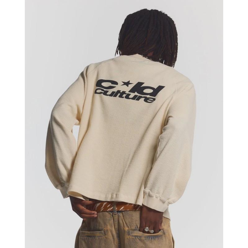 Womens Vintage Camo Sweatshirt Waffle Knit Long Sleeve T-Shirt Star Letter Print Crew Neck Loose Fit Streetwear