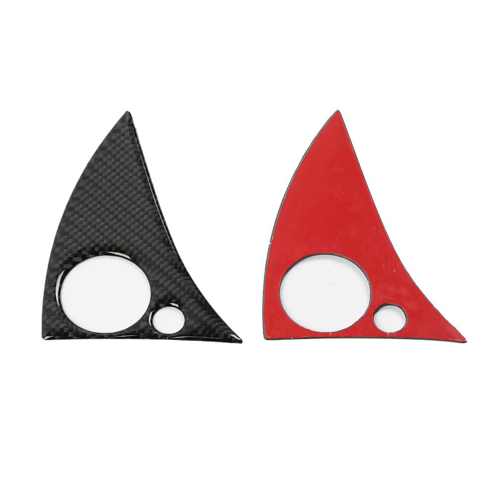 2pcs Carbon Fiber Car Steering Wheel Button Trim Sticker Decal for Mercedes W204 C Class 07 10