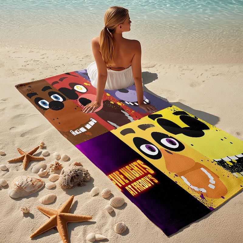 Fnaf Characters Stylish Digital Printing Beach Towel Quick Drying Absorbent Blanket For Beach Pool Gym Travel Christmas Gift C9211963