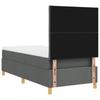 Boxspring Bed with Headboard Dark Grey 90 X 190 Cm Fabric