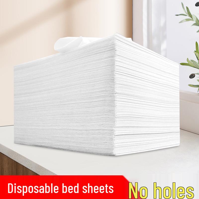 Waterproof Oilproof Disposable Bed Sheets with Hole - Non-Woven, Breathable, 100-Pack