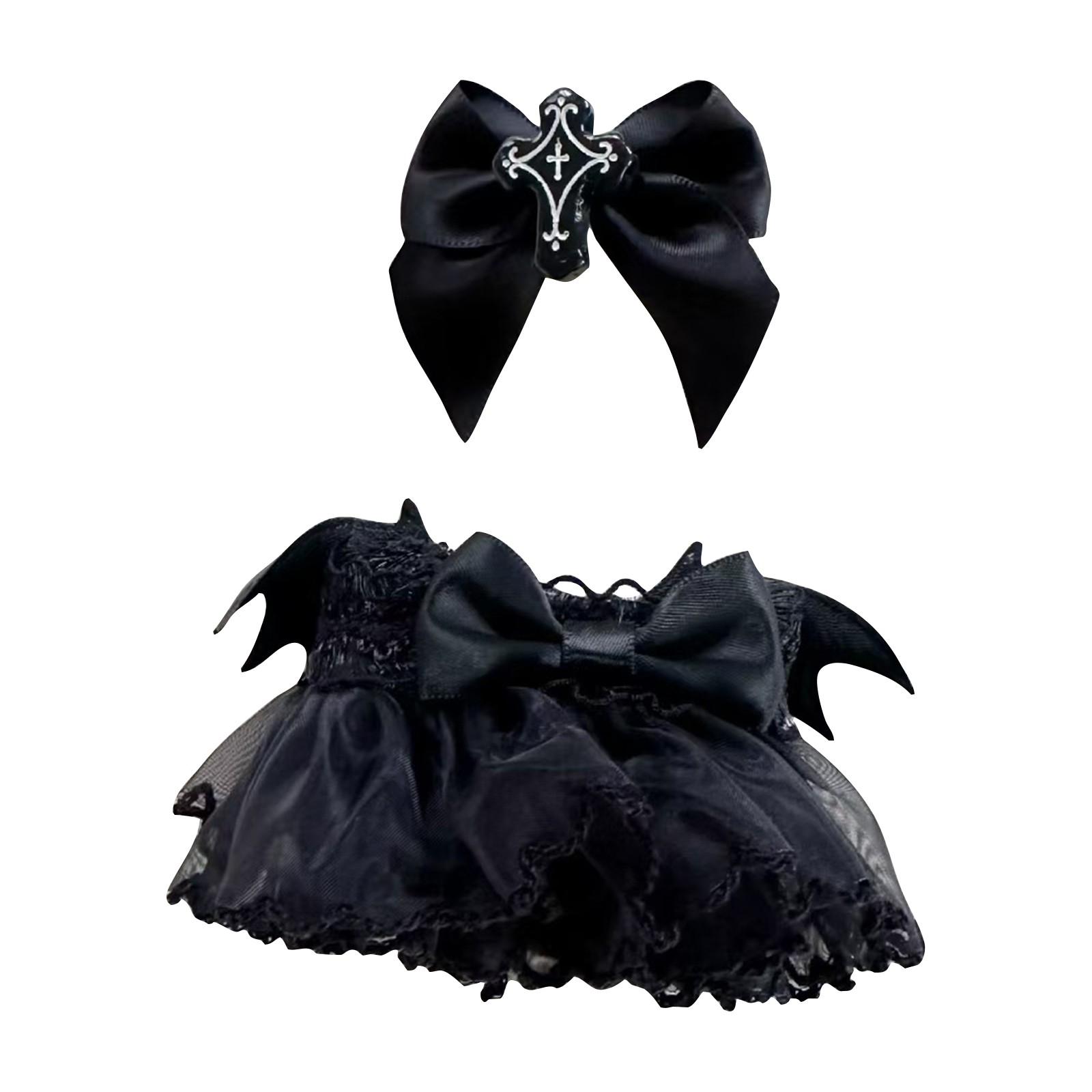 

Комплект одежды для кукол 17 см, аксессуары для кукол, топ с сердечками, шарф, шапка, без кукол One Size чёрный