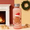 3D Printed 500ml Christmas Water Bottle with Cute Santa & Reindeer Design Cartoon Cute High Appearance Plastic Water Cup