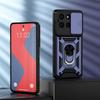 KEYSION Shockproof Armor Case for Motorola MOTO G86 5G Slide Camera Lens Protection Ring Stand Phone Back Cover for MOTO G56 5G