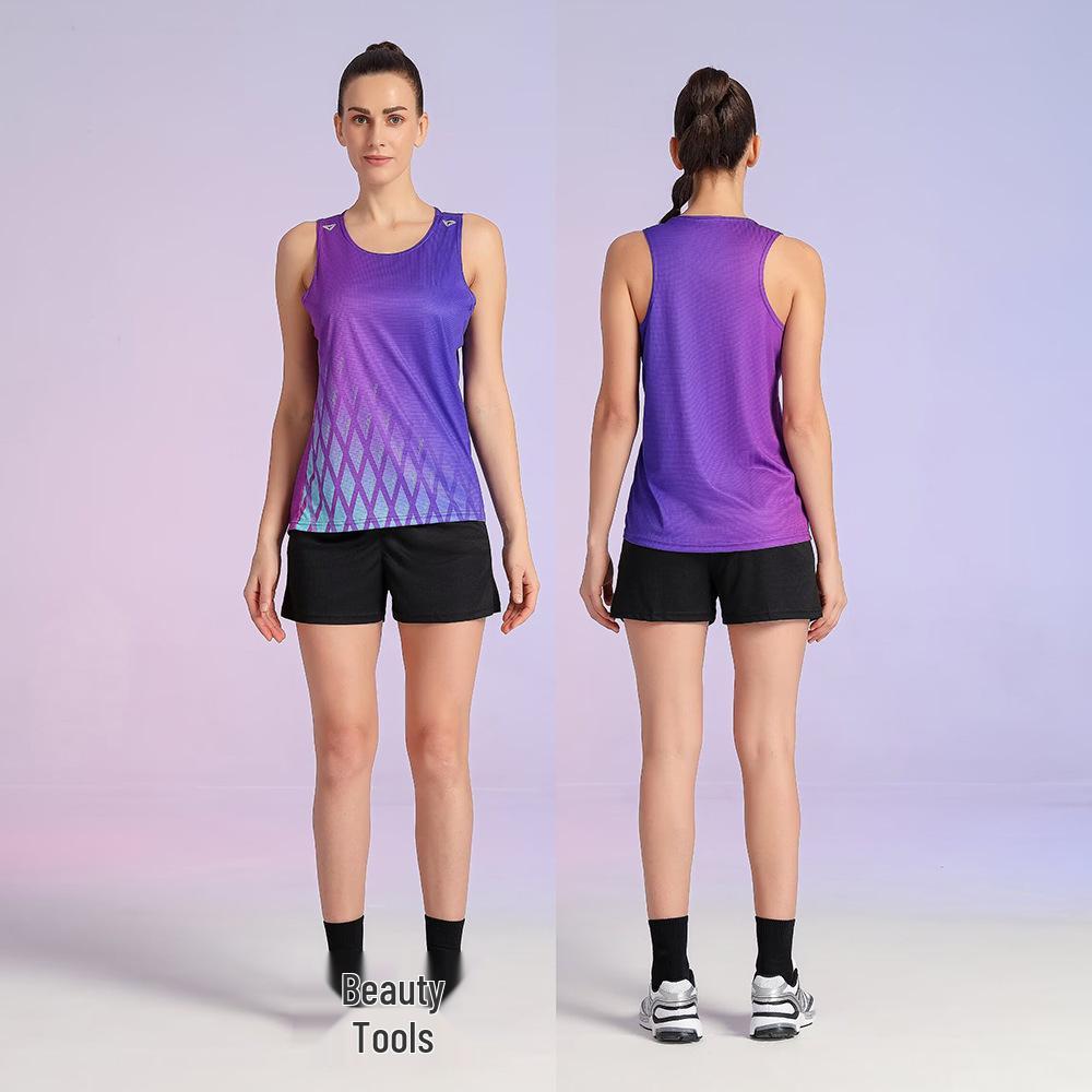 Unisex Track & Field Training Set: Vest & Suit for Marathon and Running Sportswear.