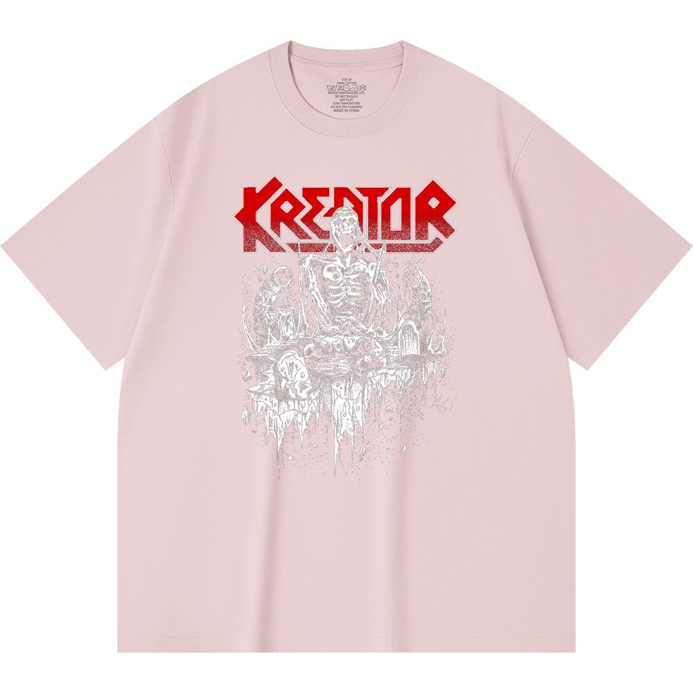 230 g/m² 100% Bavlna T-shirt Heavy Metal Rocková Kapela Tisk Populární Hudby Unisex Těžký Bavlněný T-shirt