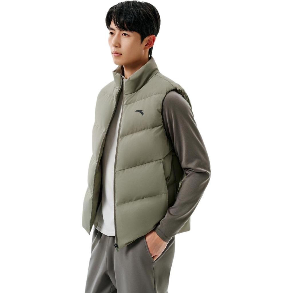 Anta Training Series Down Vest Men Vests Coffee-Gray 952547918-3