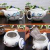 Waza no Kura Stylish Kutani Ware Teapot with Sparrow Design and Tea Strainer - High-Quality Ceramic Japanese Tableware - Made in Japan