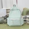 Schoolbag Japanese Girl Cute Schoolbag Ins Style Korean Female Niche Design Campus Simple Sweet Solid Color Backpack