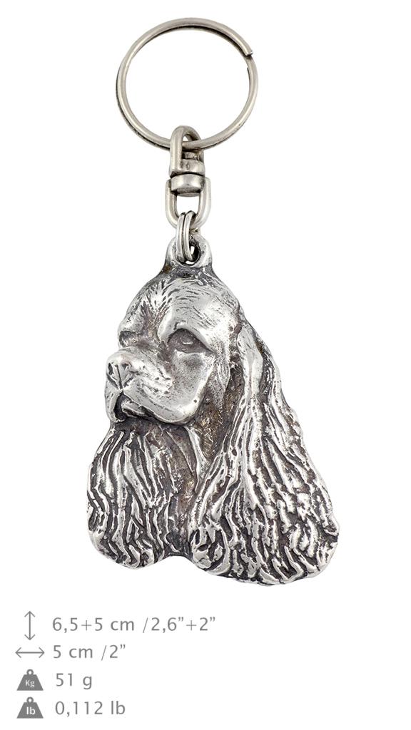 Clumber Spaniel - Silver-plated Dog Pendant, Handbag Decoration, Backpack Pendant by Art-Dog Brand