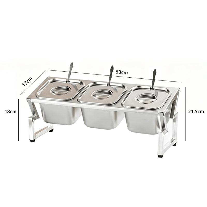 Stainless Steel Divided Condiment Holder